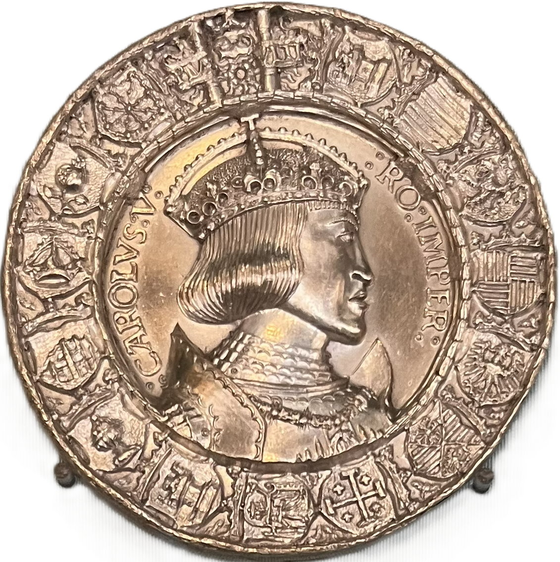 Silbermedaille auf Karl V.